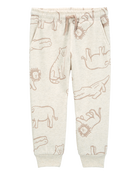 Bébé Pantalon à enfiler en molleton à motifs d’animaux - Gris, image 1 sur 4 diapositives