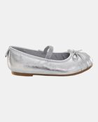 Toddler Ballet Slippers - Silver, image 2 of 7 slides