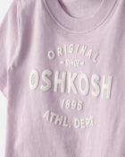 B&eacute;b&eacute; fille - T-shirt &agrave; manches courtes &agrave; imprim&eacute; logo OskKosh - Mauve, image 2 sur 3 diapositives