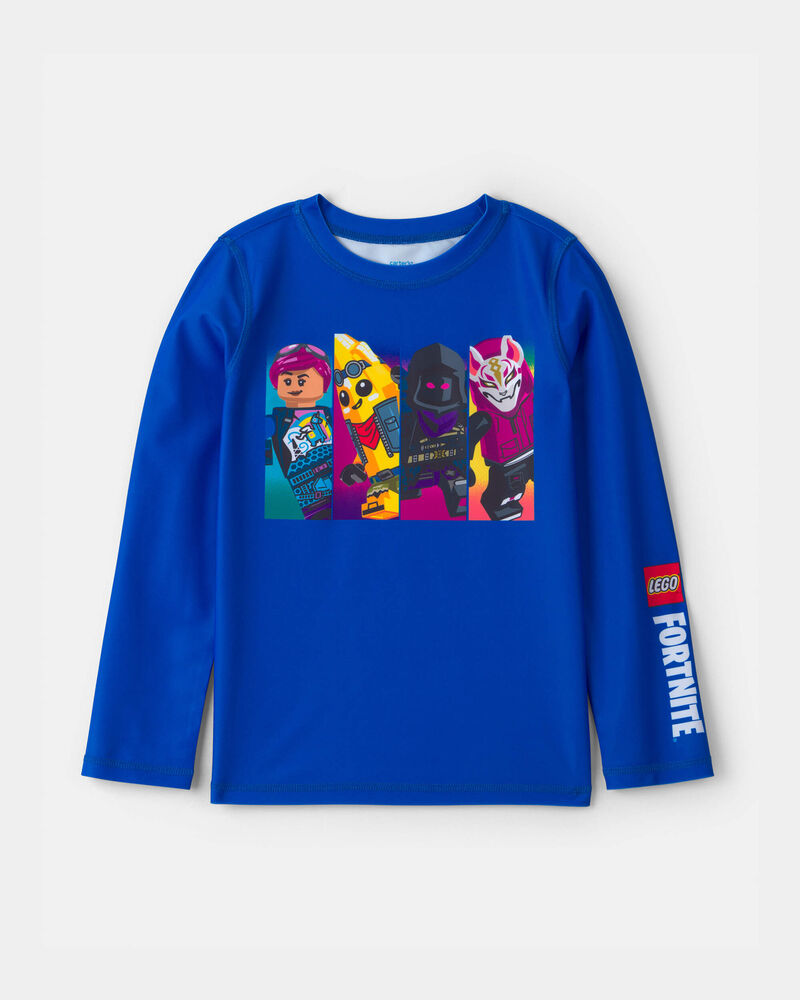 Boys Lego Fortnite Rashguard - Blue, image 1 of 3 slides