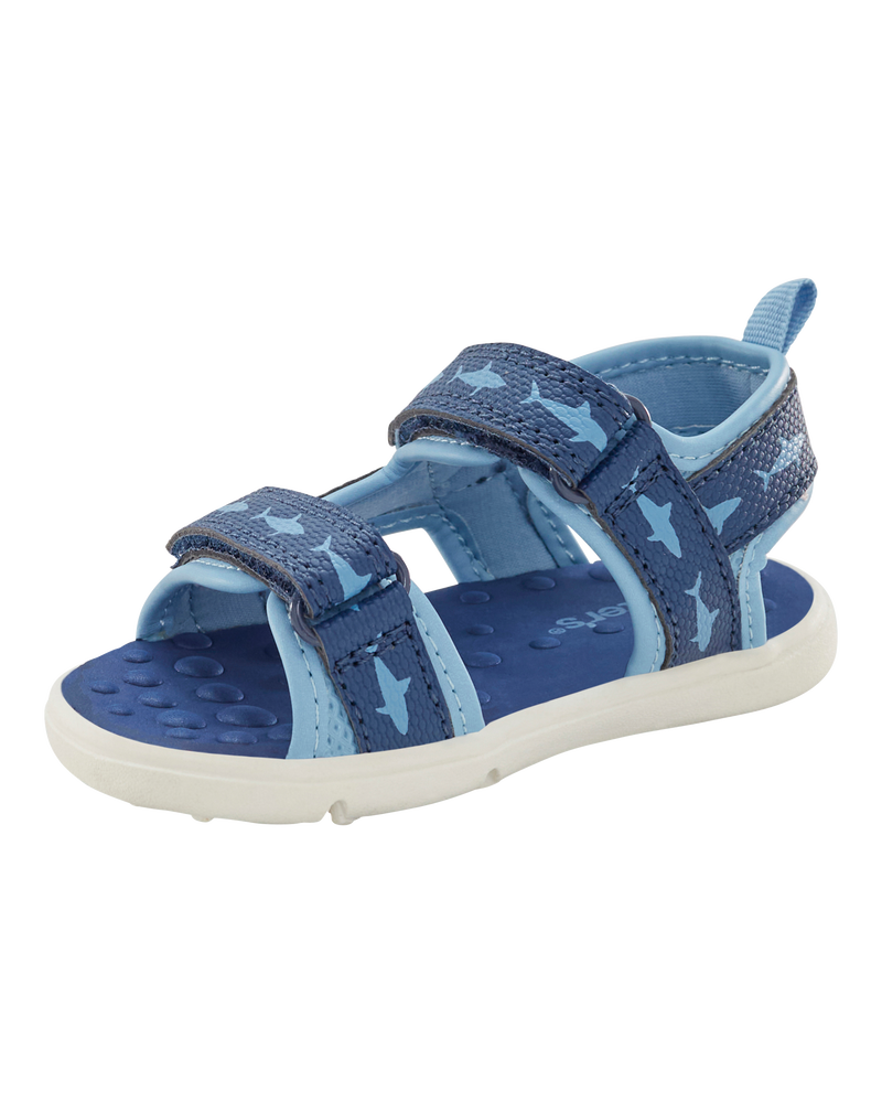 Every Step® First Walker Shark Sandals - Blue, image 7 of 7 slides
