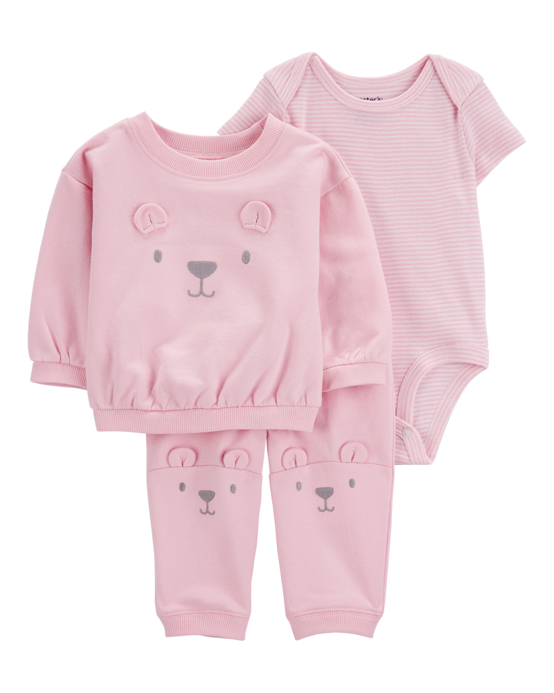 Baby 3-Piece Bear Little Cardigan Set, image 1 of 4 slides
