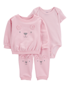 Baby 3-Piece Bear Little Cardigan Set, image 1 of 4 slides