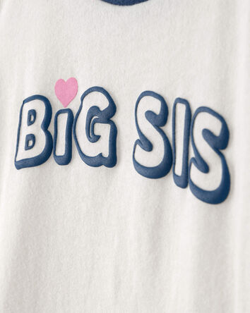 Tout-petit fille - T-shirt &agrave; imprim&eacute; &laquo;Big Sis&raquo; - Ivoire, 