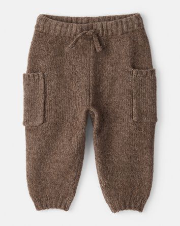 Baby Boy Pull-on Sweater Knit Joggers - Brown, 
