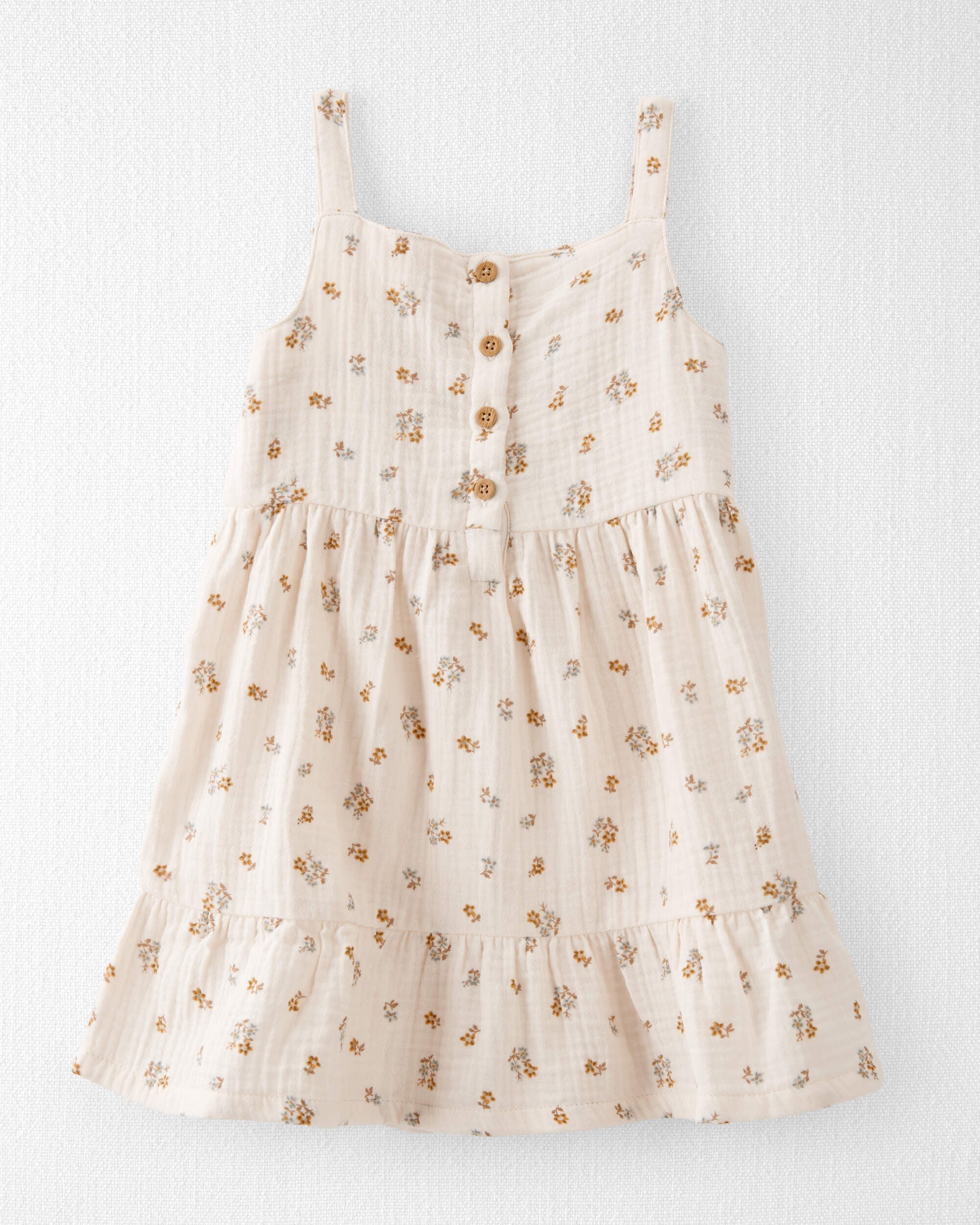 White cotton gauze dress top