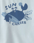 Toddler Boy 2-Piece Crab Short-Sleeve Top & Short Set - Blue, image 2 of 4 slides