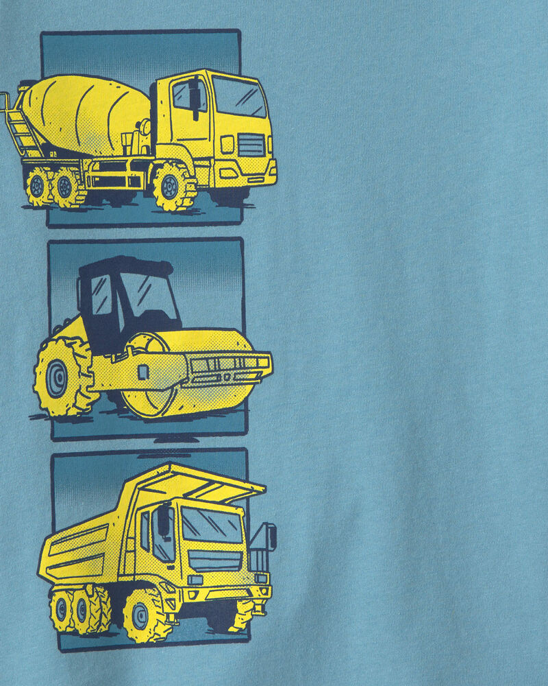 Toddler Boy Construction Long-Sleeve Graphic Tee - Blue, image 2 of 3 slides