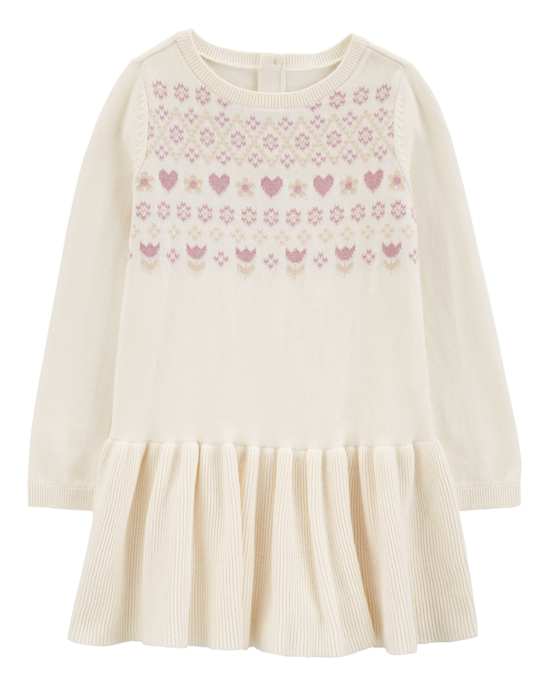 Toddler Girls Toddler Fair Isle Sweater Dress 5T Carter s