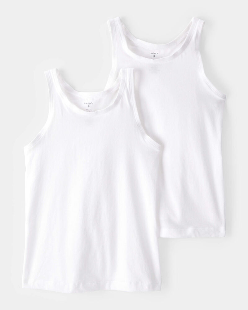 Filles - Emballage de 2 camisoles sans manches - Blanc, image 1 sur 1 diapositives
