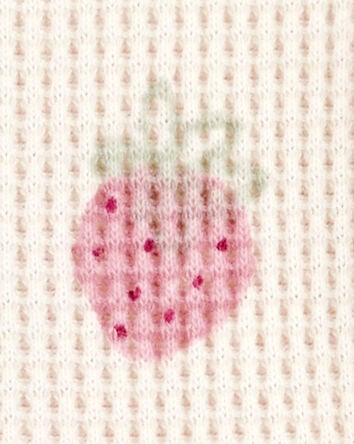 Baby Strawberry-Print Thermal Top, 