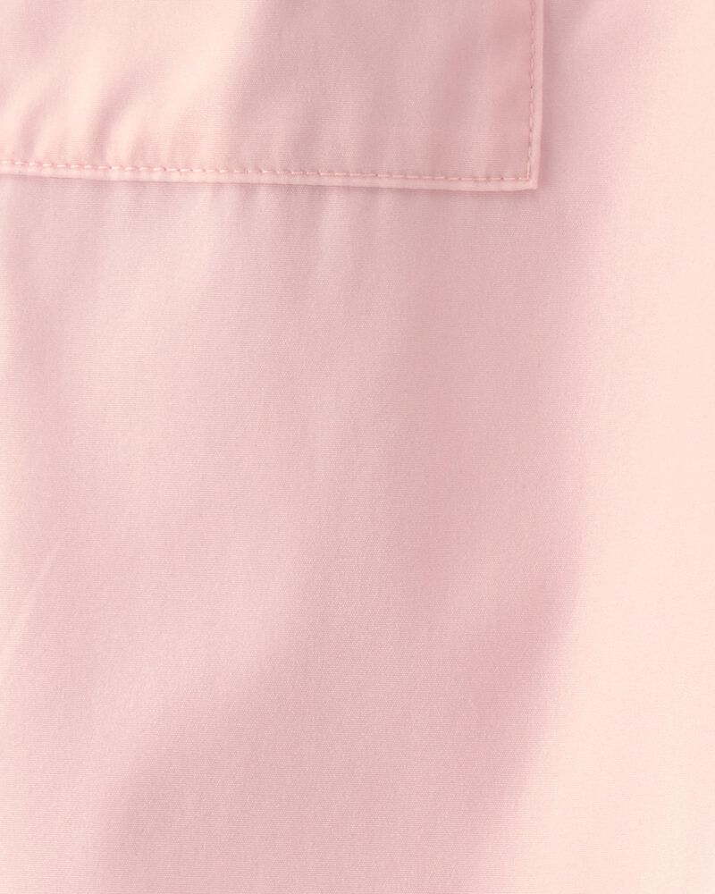 Toute-petite fille - Pantalon de jogging en popeline et boucle aux chevilles - Rose, image 4 sur 4 diapositives
