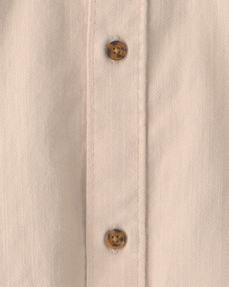 Boys Utility Button-Down Shirt - Beige, image 9 of 10 slides