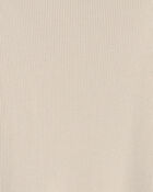 Girls Long-Sleeve Ribbed Top - Cream, image 2 of 3 slides