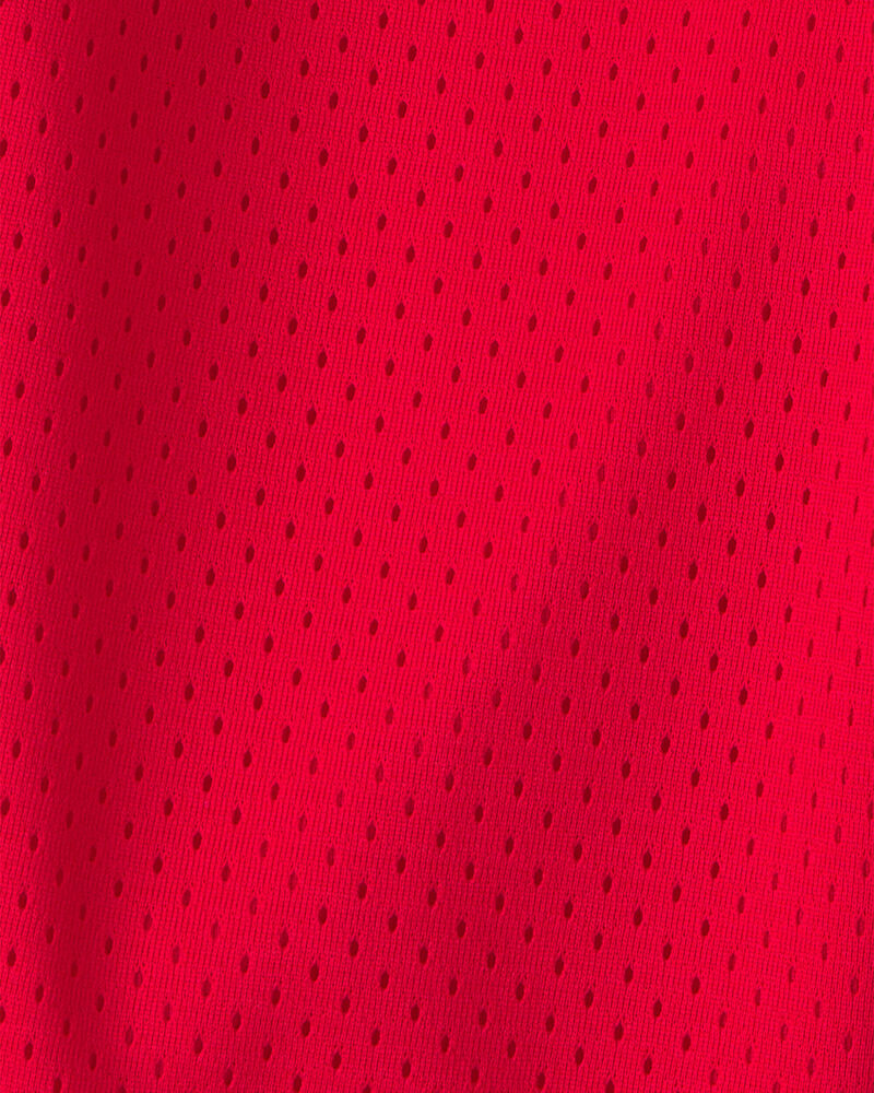 Boys Striped Mesh Active Shorts - Red, image 4 of 5 slides