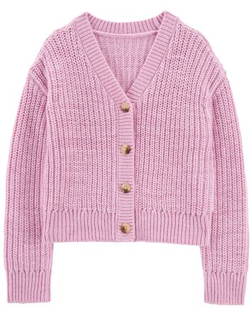 Button-Front Cardigan Sweater, 