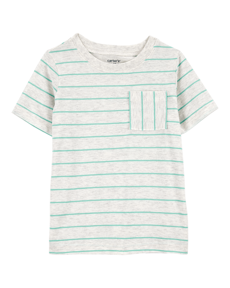 Toddler Striped Short-Sleeve Pocket Tee, image 1 of 3 slides