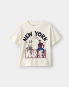 Jeune - T-shirt manches courtes Spider-Man de &copy;Marvel - Blanc, image 1 sur 3 diapositives