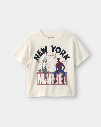 Jeune - T-shirt manches courtes Spider-Man de &copy;Marvel - Blanc, 