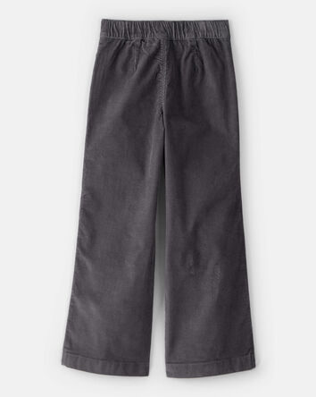Girls Corduroy Wide-Leg Pants - Grey, 