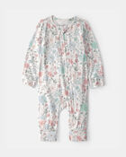 B&eacute;b&eacute; fille - Grenouill&egrave;re PurelySoft avec fermeture &agrave; glissi&egrave;re 2 sens, motif jardin de papillons , image 1 sur 6 diapositives