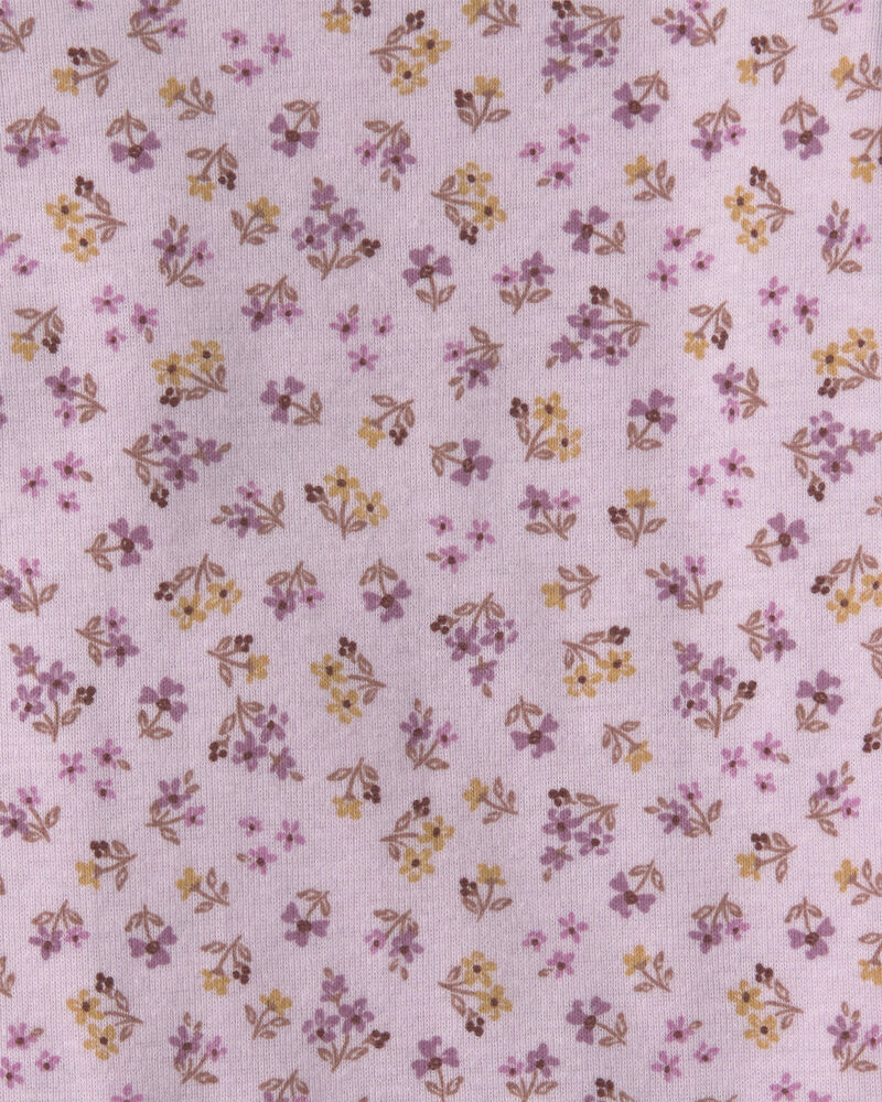 Baby Girl 3-Piece Floral Bodysuits & Pant Set - Purple, image 4 of 5 slides