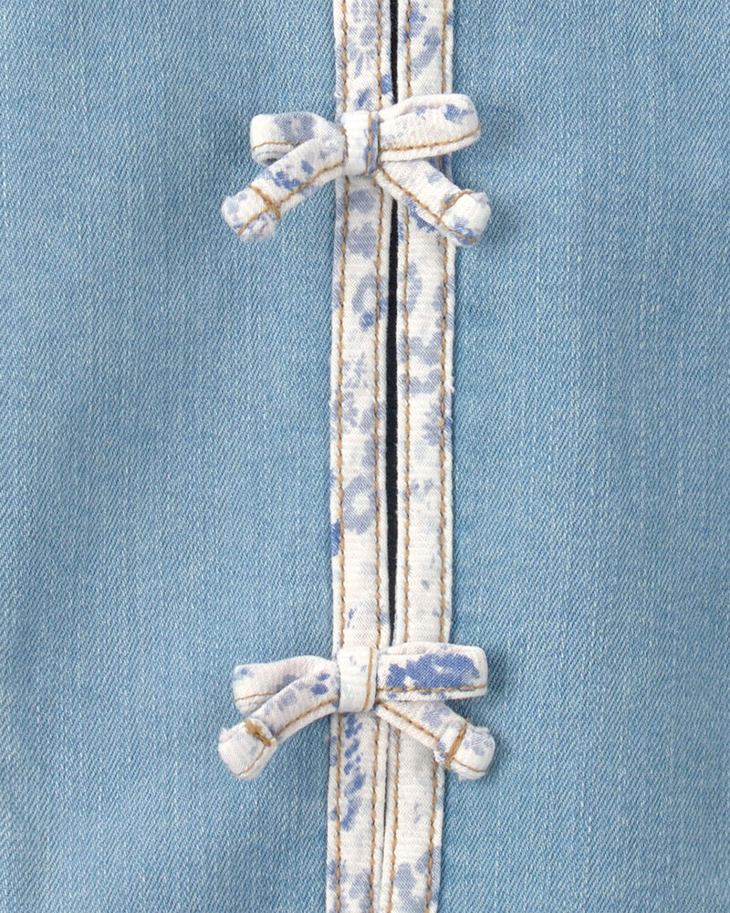 Toddler Girl Patchwork Denim Jacket - Light Wash, image 3 of 4 slides