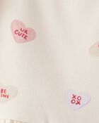 Toddler Girl Valentine's Day Heart Dress - Ivory, image 3 of 4 slides