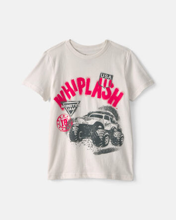 Boys 'Whiplash' Monster Jam Graphic Tee - Cream, 