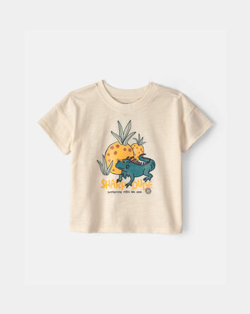 Baby Boy 'Sharp Dude' Iguana Graphic Tee - Cream, 