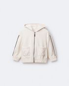 Toddler Girl Zip-Up Hoodie - Cream, image 5 of 7 slides