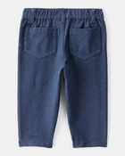Baby Girl Knit Pull-On Pants - Blue, image 2 of 4 slides