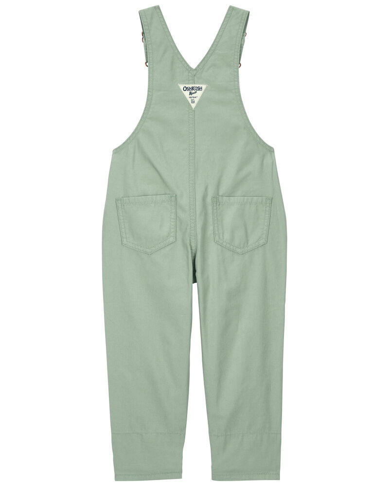 Toddler Floral Lined Lightweight Canvas Overalls, image 2 of 4 slides