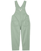 Toddler Floral Lined Lightweight Canvas Overalls, image 2 of 4 slides