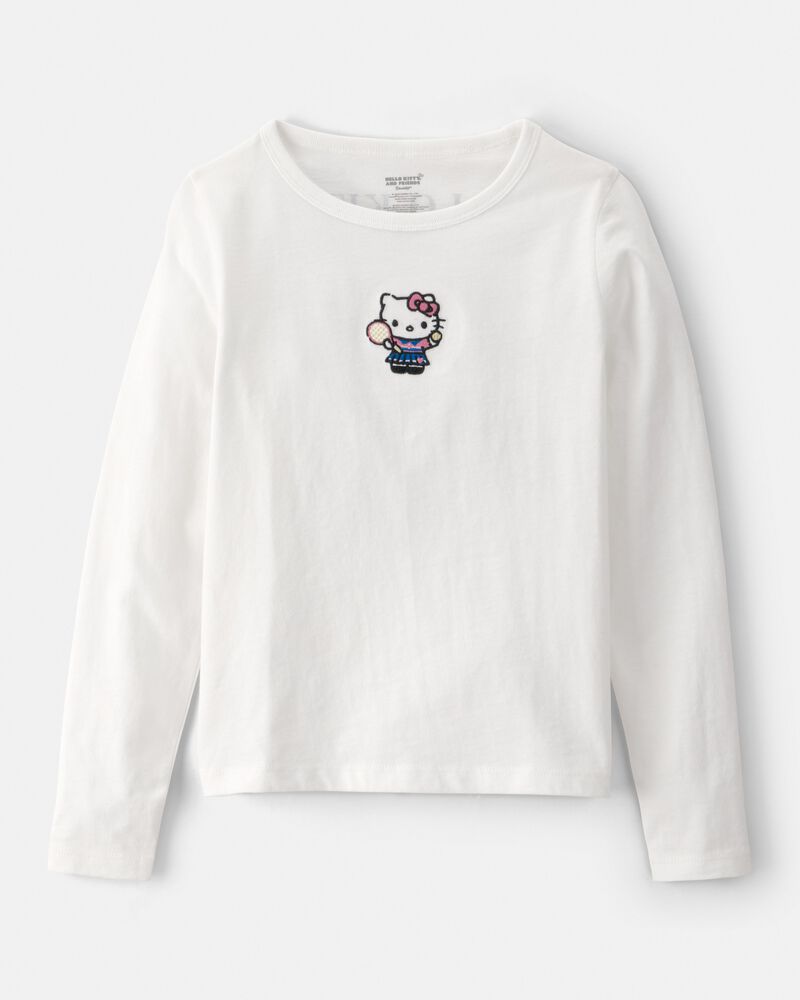 Girls Hello Kitty&reg; Long-Sleeve Top - White, image 1 of 5 slides