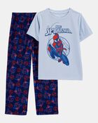 Boys MARVEL&copy; Loose Fit 2-Piece Pyjamas - Blue, image 1 of 3 slides