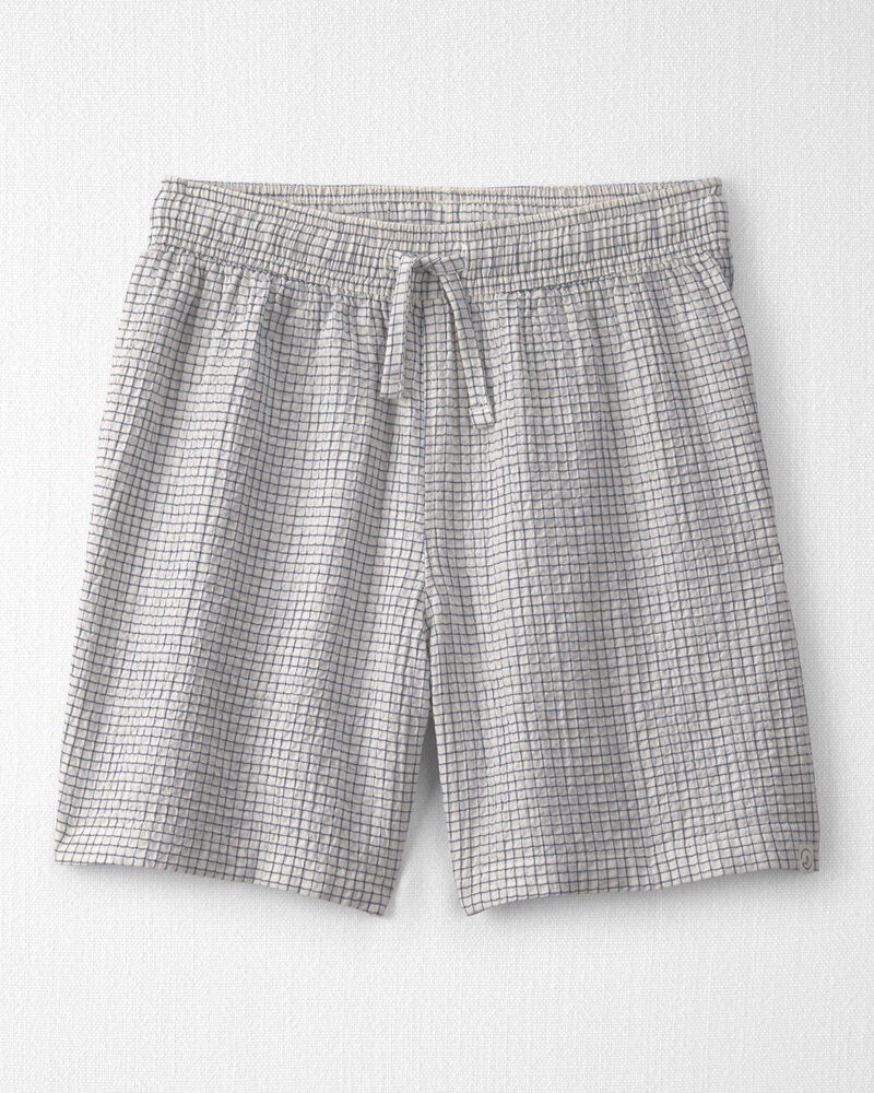Boys 2-Piece Organic Cotton Seersucker Gauze Top & Short Set, image 2 of 5 slides