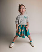 Toddler Girl 'Ask Me How I'm Feeling' Rolled Cuff Tee - Heather Grey, image 3 of 6 slides