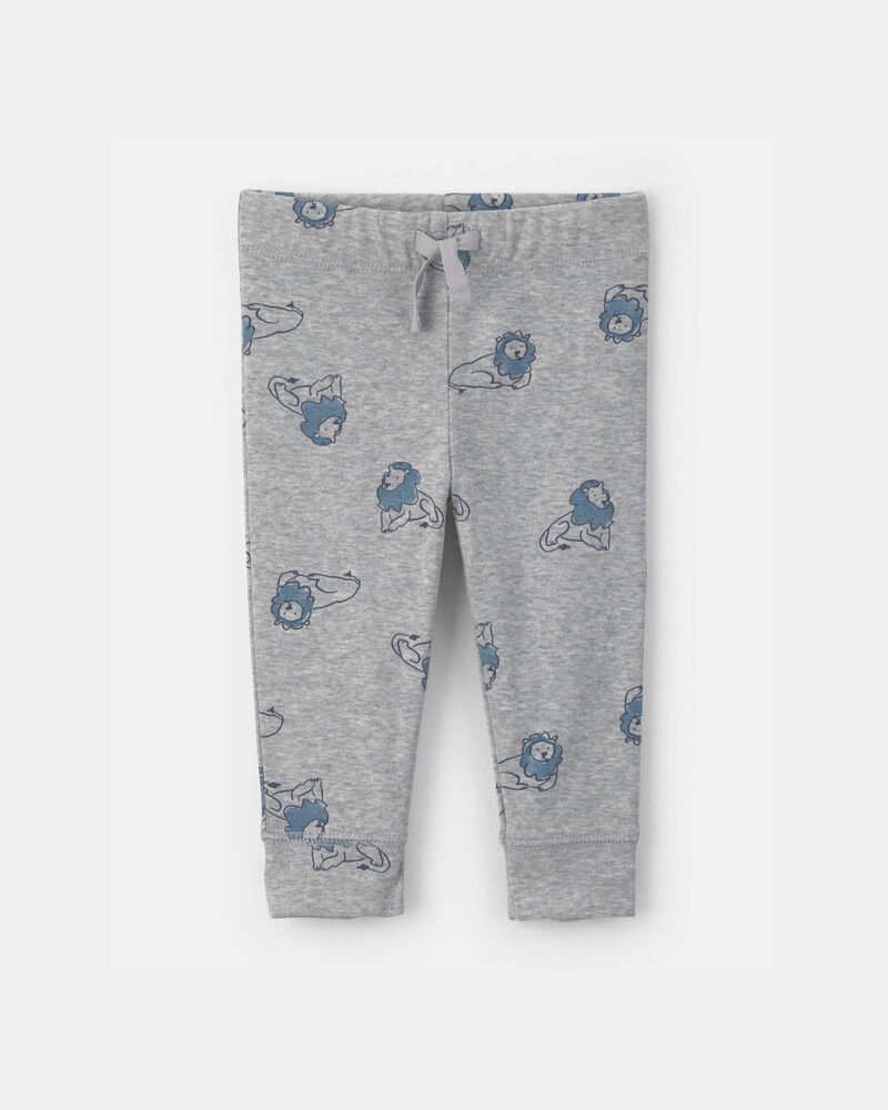 B&eacute;b&eacute; gar&ccedil;on - Ensemble 4 pi&egrave;ces haut et pantalon &agrave; motif lion, image 3 sur 6 diapositives