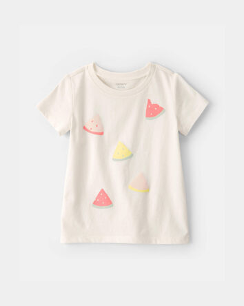 Tout-petit fille - T-shirt &agrave; imprim&eacute; de melon d&rsquo;eau - Cr&egrave;me, 