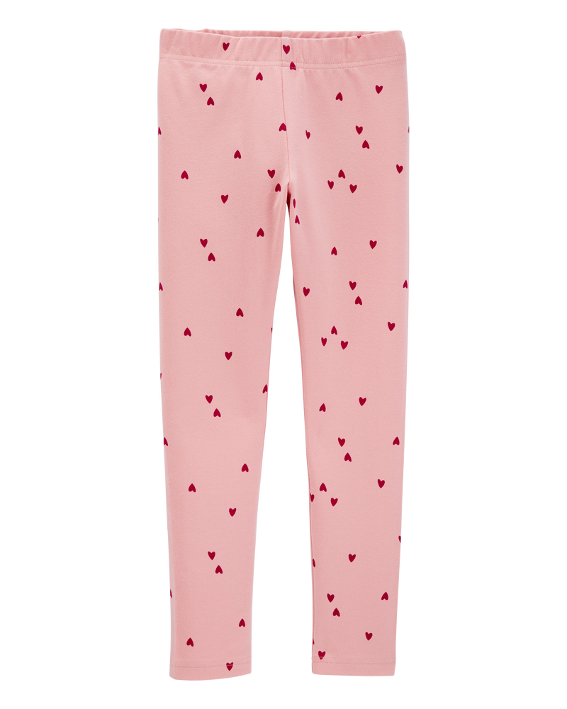 Pink Kid Heart Leggings Carter s Oshkosh Canada