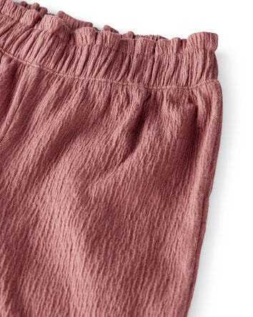 B&eacute;b&eacute; fille - Ensemble 2 pi&egrave;ces en tricot de coton biologique froiss&eacute;, 