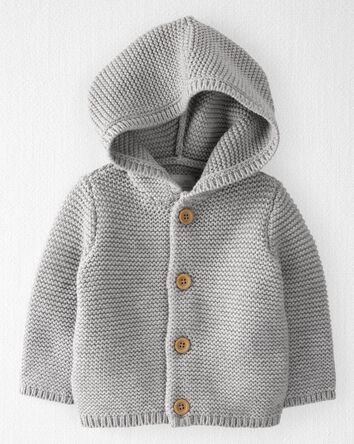 Baby Organic Seed Stitch Cardigan, 