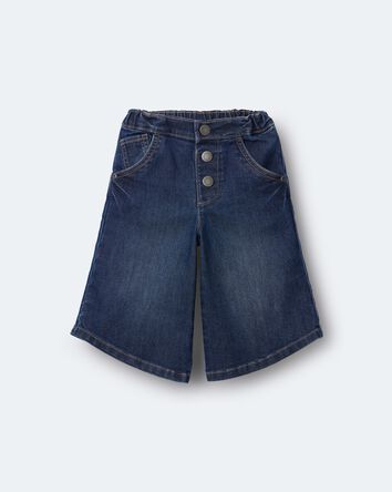 Tout-petit fille - Pantalon en denim à jambes larges – Bleu, 