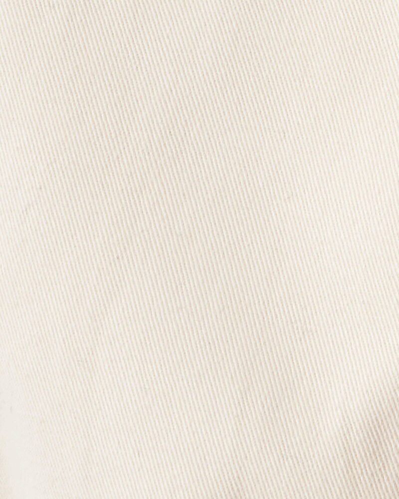 Toddler Girl Cotton Cargo Joggers - White, image 4 of 5 slides