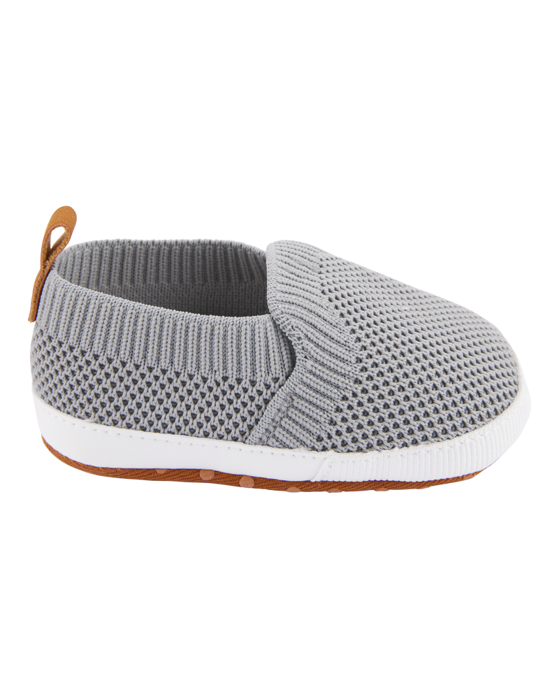 Bébé Chaussures à enfiler en maille souple - Gris, image 2 sur 7 diapositives