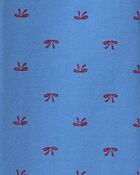 Toute-petite fille - Legging extensible &agrave; jambe &eacute;vas&eacute;e en coton &agrave; motif n&oelig;ud - Bleu, image 3 sur 3 diapositives