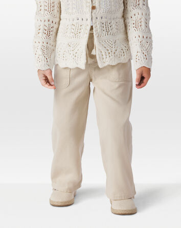 Toddler Pull-On Drawstring Pant - Tan, 
