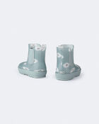 Tout-petit - Bottes de pluie &agrave; imprim&eacute; nuage de pluie - Bleu p&acirc;le, image 3 sur 3 diapositives