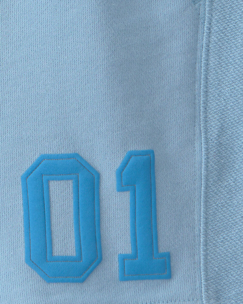 Gar&ccedil;ons - Short en jersey bouclette, style universitaire - Bleu, image 3 sur 3 diapositives